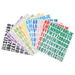 Lettres thermocollantes - non spcifi - lot de 12 - vinyle autocollant - 12 couleurs - rsistance  ...