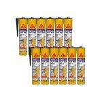 Lot de 12 mastics colles multi - usages sika sikaflex 11 fc purform - noir - 300ml