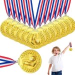 Lot de 12 mdailles gagnantes mdailles en mtal mdailles dores mdailles de sport mdailles de comptition ...