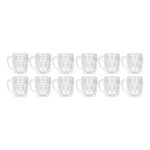 Lot de 12 mini chopes  bire transparentes dcoratives pour maison de poupe pique - nique fte