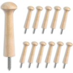 Lot de 12 patres murales en bois brut 2. 8x9cm porte - manteaux  visser pour vtements chapeaux peinture ...