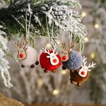 Lot de 12 pendentifs faon de décoration de noël en feutre naturel - aqsacokiya - décoration suspendue ... Lot de 12 pendentifs faon de décoration de noël en feutre naturel - aqsacokiya - décoration suspendue ...