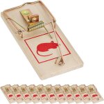 Lot de 12 piges  souris et  rats rutilisables en bois et en mtal piges  souris classiques pige ...