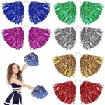 Lot de 12 pompons de pom - pom girl pompons en plastique accessoires de d�guisement pour f�te.