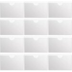Lot 12 porte - cartes transparent en pvc pour pare - brise taille 6x9 cm - idal pour cartes stationnement ...