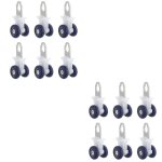 Poulies pour tringle � rideau - cuneary - lot de 12 - couleur bleue - crochets pivotants - id�al pour ...