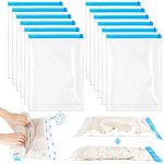 Lot de 12 sacs sous vide pour v�tements de voyage petits sacs de voyage 35 x 50 cm sacs de compression ...