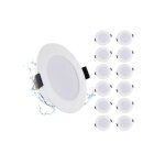 Lot de 12 spots led encastrables7w spot salle de bain ip65 ultramince 25 mm blanc froid 6000k trous �70 ...