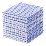 Lot de 12 torchons de cuisine 100 % coton 28 x 43 cm (bleu)