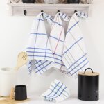 Lot de 12 torchons de cuisine coton tissé teint jacquard mabella Lot de 12 torchons de cuisine coton tissé teint jacquard mabella