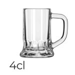 Lot de 12 verre avec anse roky chope � bi�re verre pour boisson cocktail 4cl - dimension :6. 4x6. 45cm ...