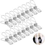 Lot de 120 pinces linge en inox antirouille petites pingles pour linge et sacs de nourriture yyv Lot de 120 pinces linge en inox antirouille petites pingles pour linge et sacs de nourriture yyv