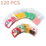 Lot de 120 sachets adh�sifs 10x10 cm ? motif monstre mignon ? pour biscuits bonbons cadeaux ? 4 couleurs ...
