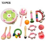 Lot de 13 instruments de musique ducatifs pour enfants hochets cloches  main rouleau de bande jouets ...