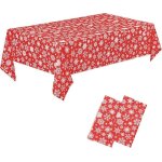 Lot de 137 x 274 cm nappe rectangulaire impermable pour nol nouvel an maison jardin fte dcoration ...