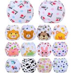 Lot de 14 couches lavables b�b� en coton - marque - mod�le - blanc - mixte - taille unique