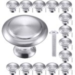 Lot de 15 boutons de porte ronds en forme de champignon en acier inoxydable pour tiroir porte armoire ... Lot de 15 boutons de porte ronds en forme de champignon en acier inoxydable pour tiroir porte armoire ...