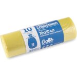 Lot de 15 sacs poubelle mesurant 70 x 110 cm jaune trasp plastique