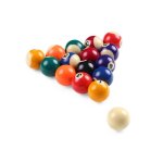 Lot de 16 billes de billard en rsine pour jeu amricain - marque - modle - diamtre 50. 8mm - numrotes ...
