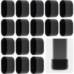 Embouts de pieds de chaise - non spécifié - lot de 16 - plastique antidérapant - 38 x 20 mm - noir Embouts de pieds de chaise - non spécifié - lot de 16 - plastique antidérapant - 38 x 20 mm - noir