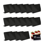 Lot de 16 mini - ardoises noires - �tiquettes alimentaires noires - pour table de jardin f�te bureau ...