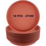 Lot de 16 soucoupes pour plantes de 27 cm en plastique épais pour pots de fleurs bacs à égouttement Lot de 16 soucoupes pour plantes de 27 cm en plastique épais pour pots de fleurs bacs à égouttement