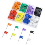 Lot de 160 epingles drapeaux 35 mm punaises multicolore pour tableau li�ge carte du monde (8 couleurs ...