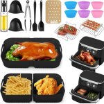 Lot de 18 accessoires de friteuse � air chaud accessoires airfryer pour ninja foodi flexdrawer 104 l ...