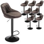 Lot de 2 / 4 / 6 / 8 chaise de bar - tabouret de bar - hauteur r�glable - assise en tissu velours - (8 ...