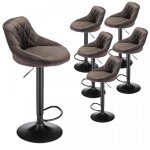 Lot de 2 / 4 / 6 / 8 chaise de bar - tabouret de bar - hauteur r�glable - assise en tissu velours - (6 ...