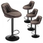 Lot de 2 / 4 / 6 / 8 chaise de bar - tabouret de bar - hauteur réglable - assise en tissu velours - (4 ... Lot de 2 / 4 / 6 / 8 chaise de bar - tabouret de bar - hauteur réglable - assise en tissu velours - (4 ...