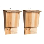 Lot de 2 abris pour chauves - souris en bois ? nichoirs pour chauves - souris dextrieur grands nichoirs ...