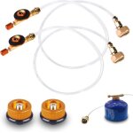 Lot de 2 adaptateurs de cartouches de gaz adaptateur de cuisinire  gaz de camping adaptateur de recharge ...