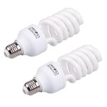 Lot de 2 ampoules compactes e27 220 v 5500 k 45 w pour studio photo vido lumire du jour blanc