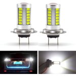 Lot de 2 ampoules led antibrouillard h7 6500 k blanches 33 smd feux de jour ampoules drl 12 v remplacement ...