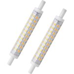 Lot de 2 ampoules led r7s - 118 mm - blanc chaud - 3000 k - ampoule j118 - 10 w - remplace une ampoule ...