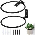 Lot de 2 anneaux métalliques pour pots de fleurs de 10 cm / 15 cm supports muraux pour jardinières avec ... Lot de 2 anneaux métalliques pour pots de fleurs de 10 cm / 15 cm supports muraux pour jardinières avec ...