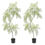 Lot de 2 arbre artificiel plante artificielle pour d�cointerieur feuilles r�alistesjacaranda artificiels ...