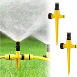 Lot de 2 arroseurs rotatifs de jardin arroseur rotatif  360  arroseur de pelouse rglable arroseur ...