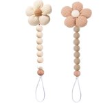 Lot de 2 attache - ttines en forme de fleur pour bbs ? attache - ttines  motif marguerite pour garons ...