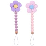 Lot de 2 attache - ttines en forme de fleur pour bbs ? attache - ttines  motif marguerite pour garons ...