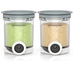 Lot de 2 bacs  glace creami deluxe pour sorbetire ninja creami nc700 et nc701 series - sans bpa - passe ...