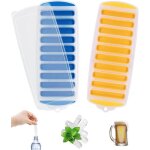 Lot de 2 bacs  glaons avec couvercles anti - fuites moule en silicone  dmoulage facile pour 28 glaons ...