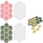Lot de 2 bacs  glaons rcipients pour bouillie congele bac  glace moule  glaons en silicone moule ...