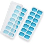 Lot de 2 bacs  glaons en silicone avec couvercles anti - dversement moules  glaons flexibles en ...