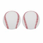Lot de 2 balles de baseball en cuir souple pour adulte pour entranement et pratique du sport en cuir ...