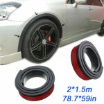 Lot de 2 bandes anti - collision universelles en caoutchouc pour passage de roue de voiture moulures ...
