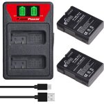 Lot de 2 batteries en - el14 / en - el14a et chargeur led pour nikon d5600 d5500 d5200 d5100 d3500 d3400 ...