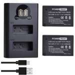 Lot de 2 batteries lp - e17 et chargeur pour canon eos 250d 750d 850d rp r10 r50 r8 77d 760d 800d m3 ...
