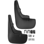 Lot de 2 bavettes garde - boue arrire en caoutchouc pour renault dacia logan  partir de 2014 avec fixation ...